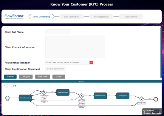Screenshot of process built with Copilot