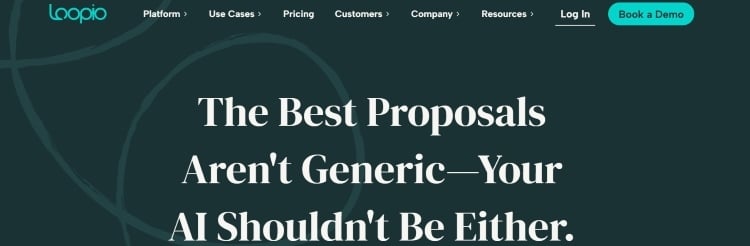 Screenshot of Loopio’s security questionnaire page