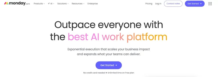 monday.com homepage