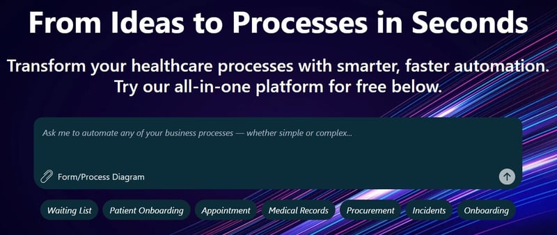 Screenshot of FlowForma’s NHS playground
