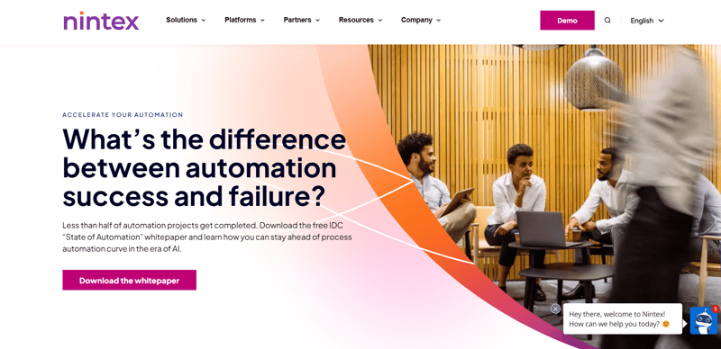 Nintex homepage