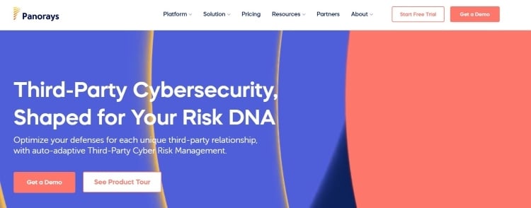 Screenshot of Panoray’s homepage