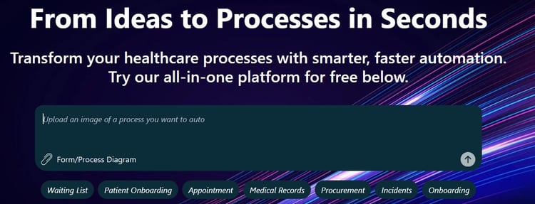  Screenshot of FlowForma’s NHS playground