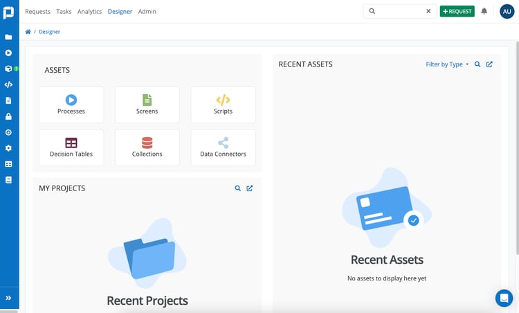 Visual interface of ProcessMaker, a workflowgen alternative for building automated business processes