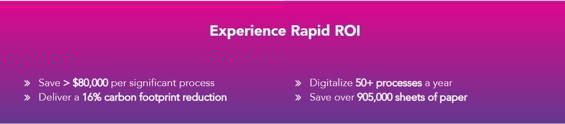  image depicting business outcomes achieved via FlowForma
