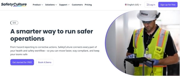 Screenshot of SafetyCulture’s health and safety management page