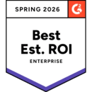 G2 Badge Best Est. ROI Enterprise