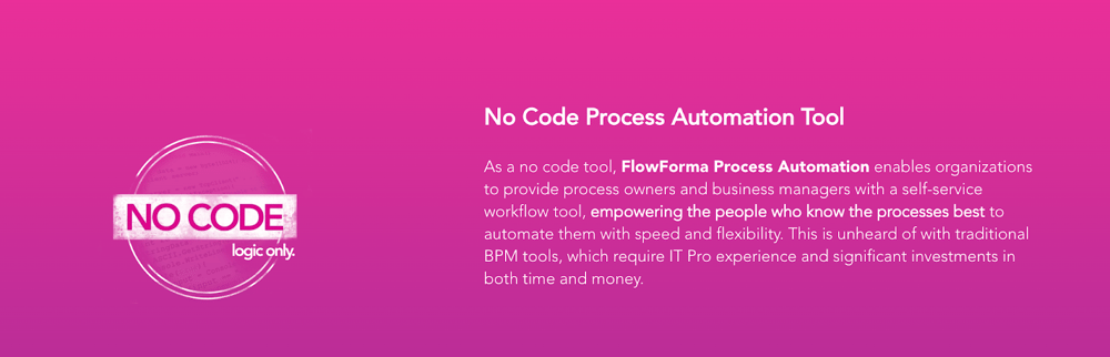 FlowForma no-code process automation