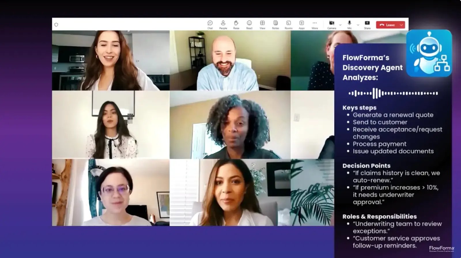 YouTube video screenshot of FlowForma Process Discovery Agent