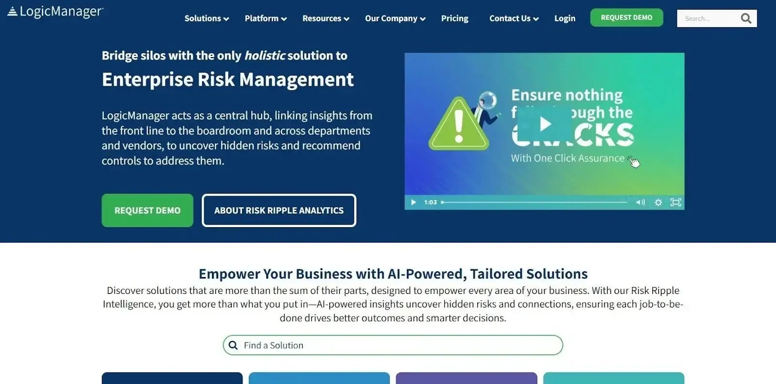 The homepage of LogicManager