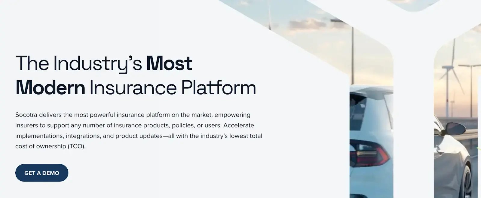 Screenshot of Socotra's homepage