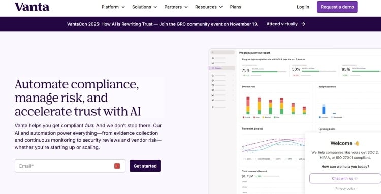  Screenshot of Vanta’s security questionnaire page