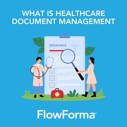 Illustration showing healthcare document management