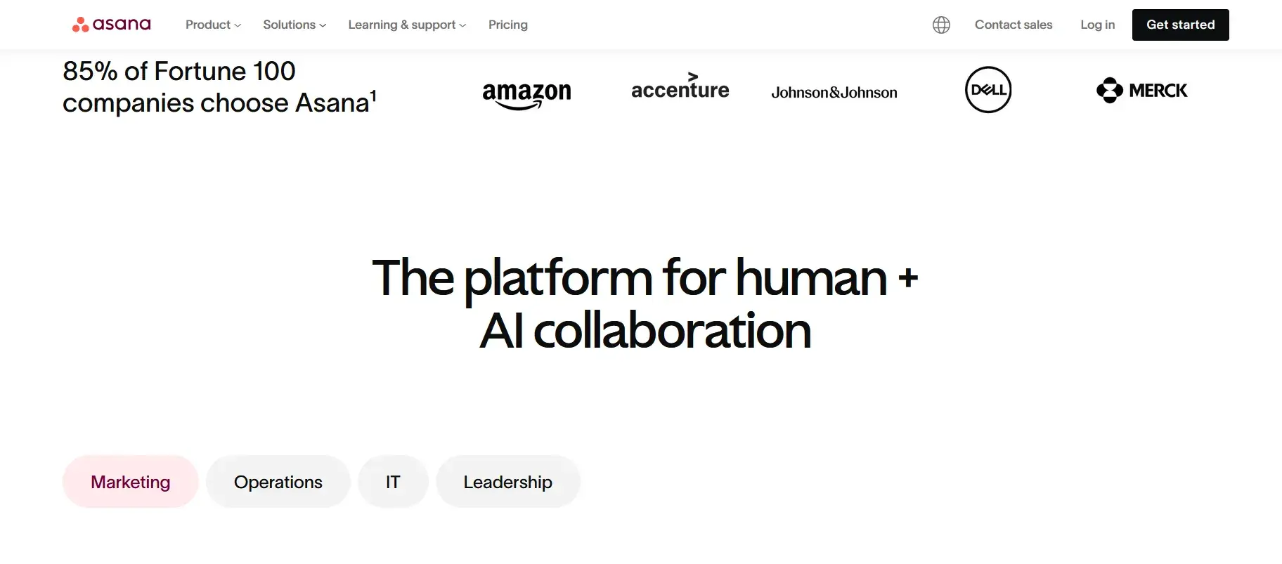 Asana homepage screenshot highlighting complex licensing
