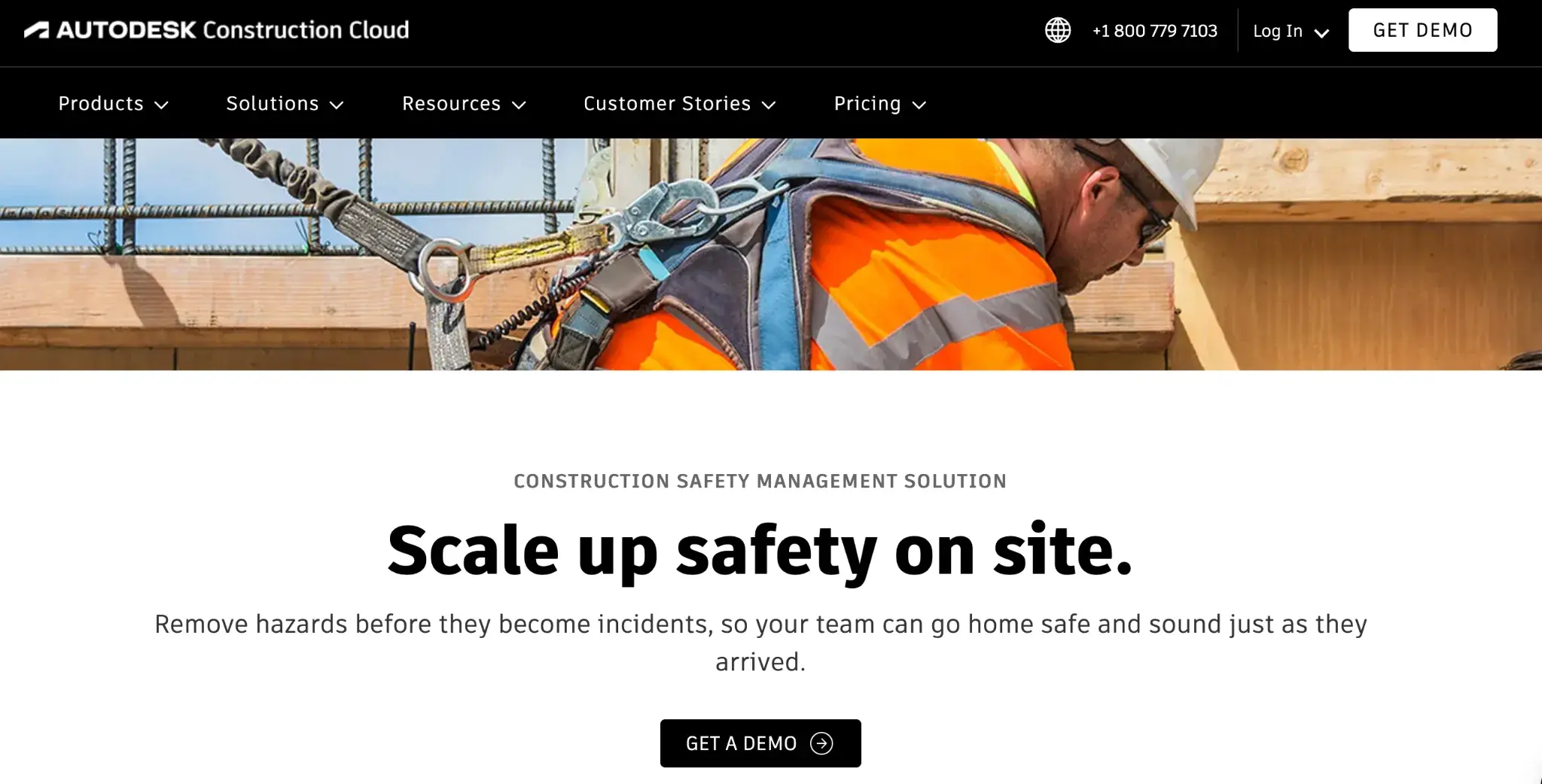 Screenshot of Autodesk’s homepage