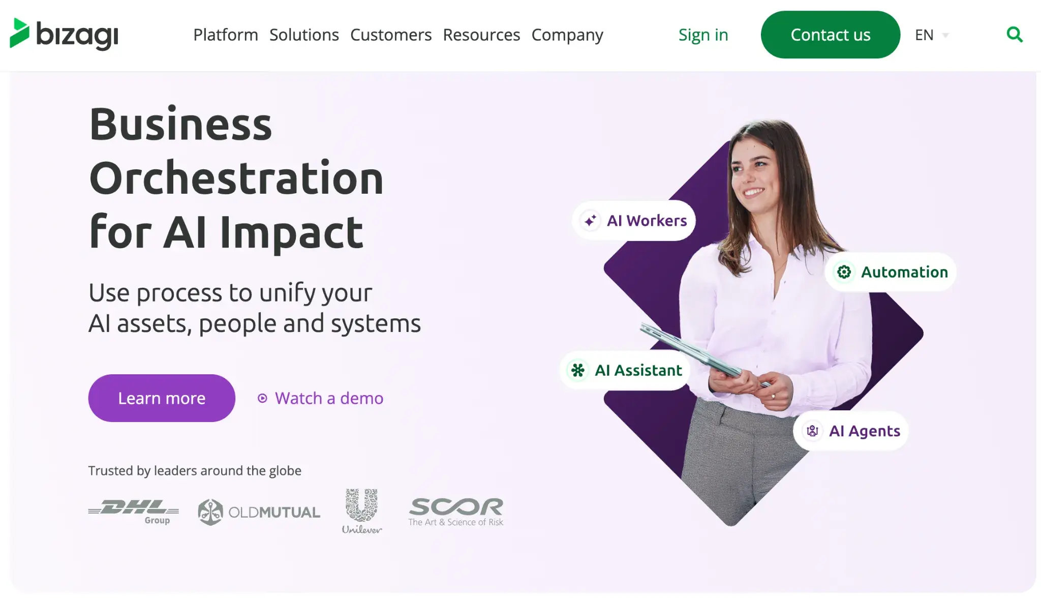 Bizagi pricing visual for insurers