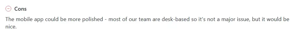 Capterra review on Process Street usability