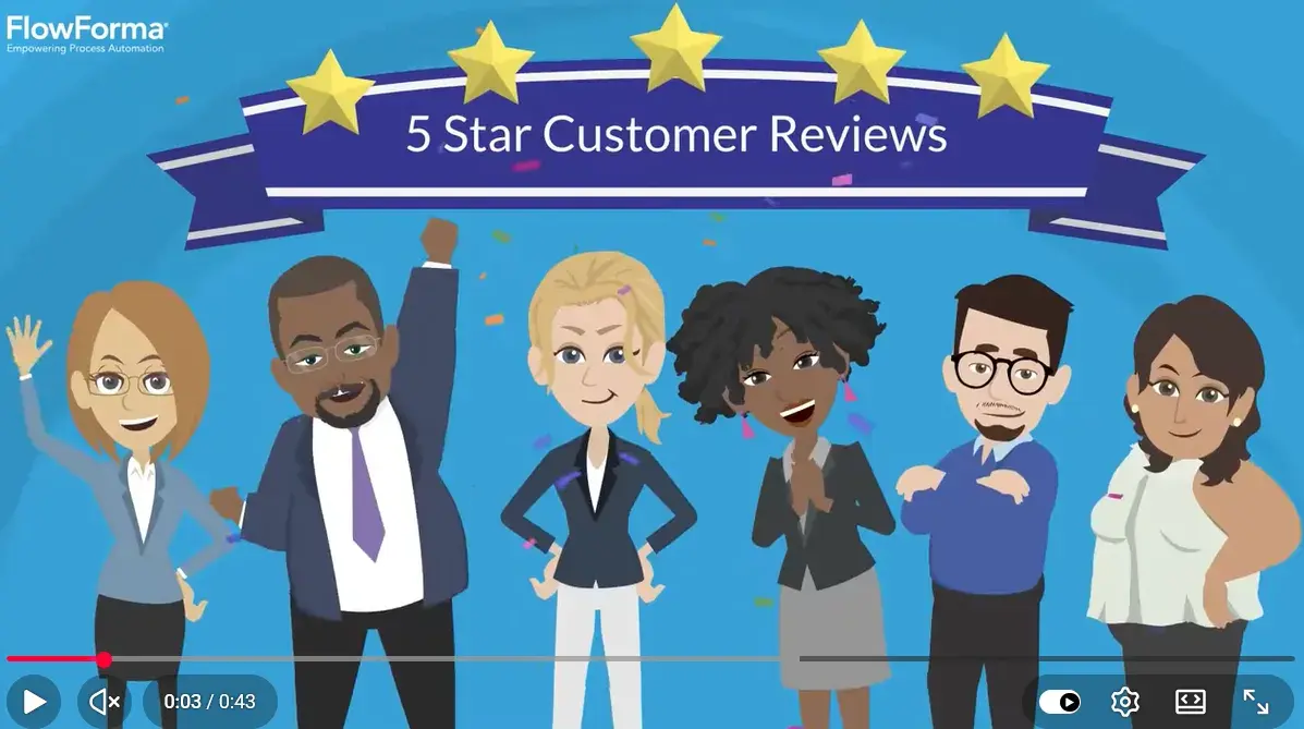 Customer testimonials for FlowForma software