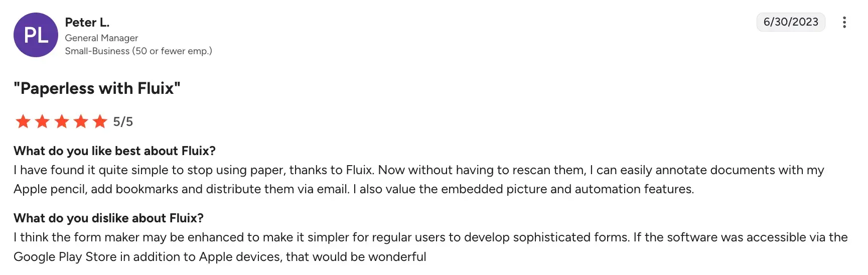 Cons of Fluix complex reporting overview