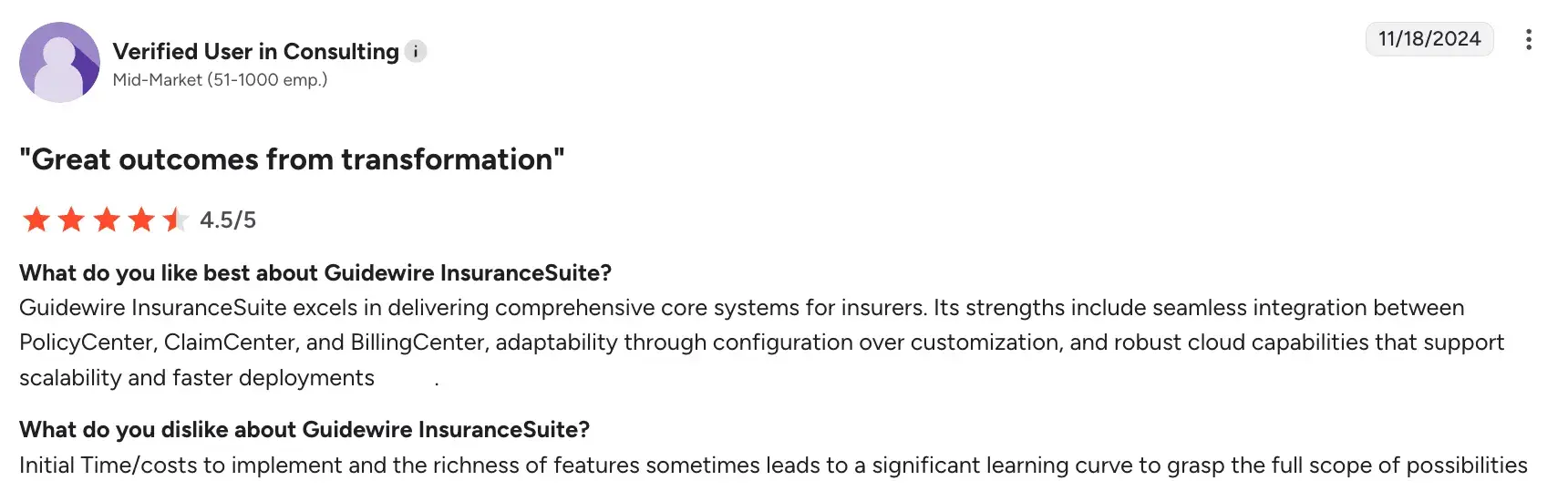 Customer support quality report overview