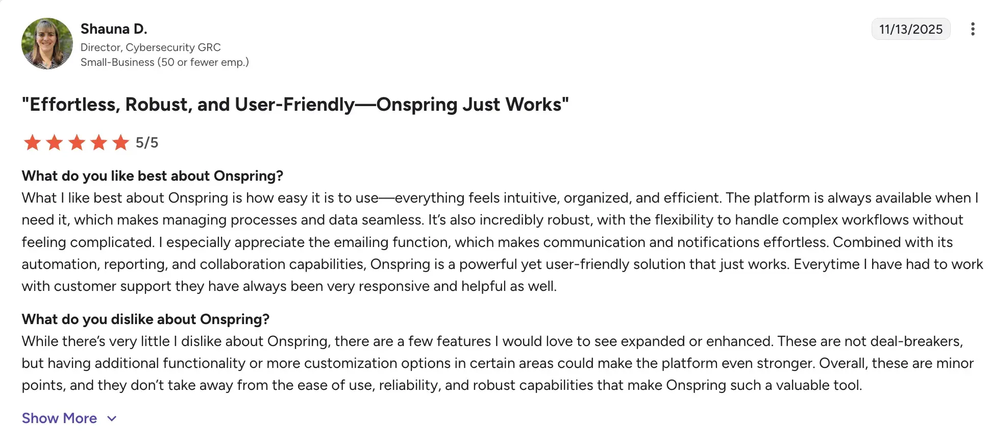 Customizable audit compliance platform interface