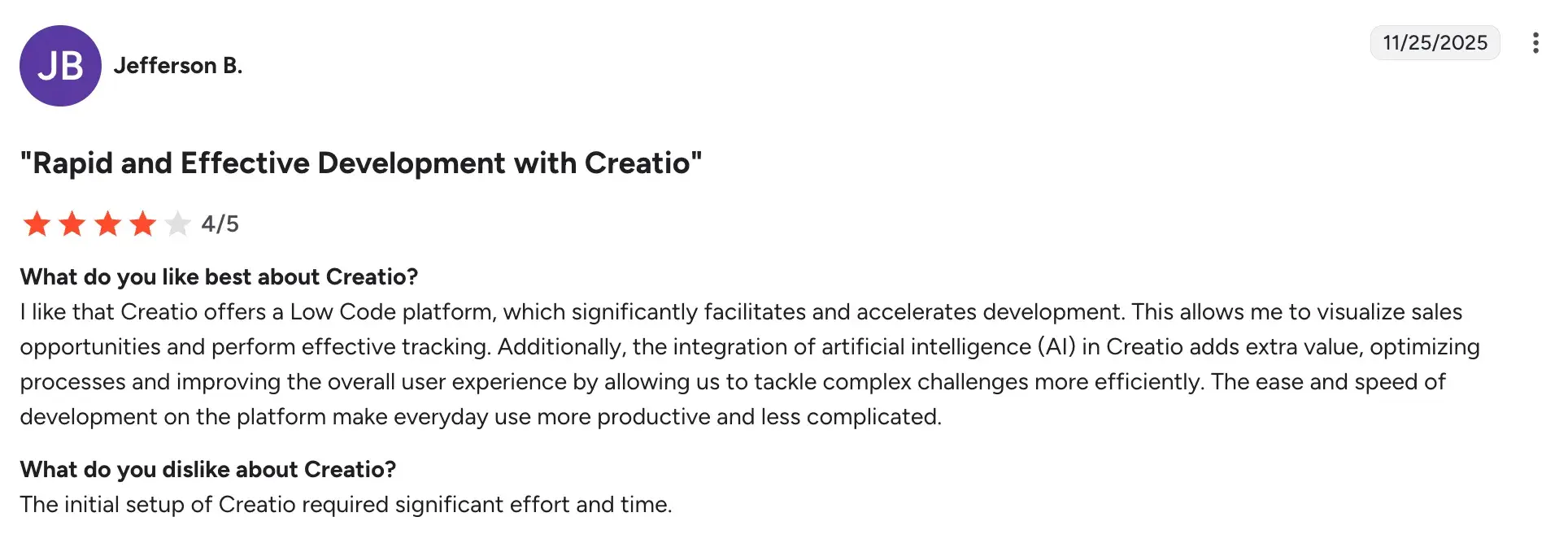 Flexible customization options in Creatio CRM