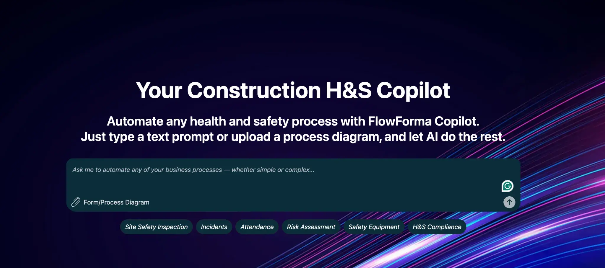 Screenshot of FlowForma H&S Copilot