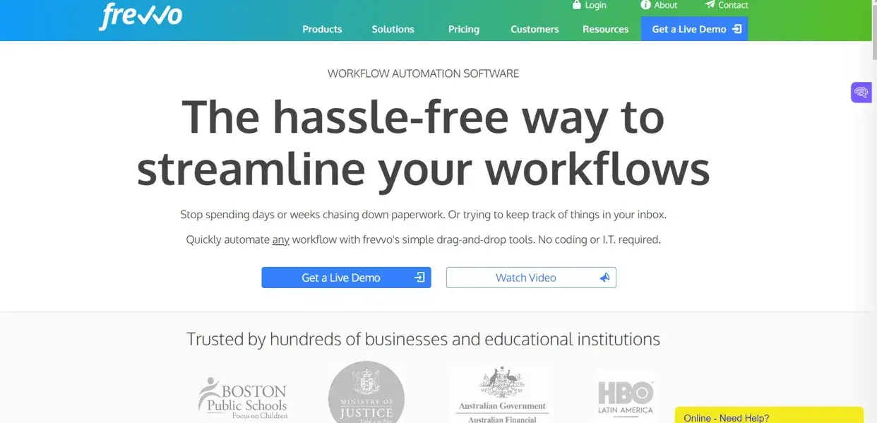 Frevvo software benefits HR teams' efficiency