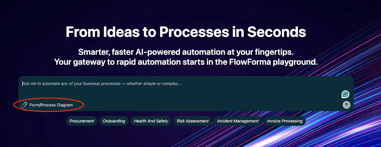 Screenshot of FlowForma’s homepage