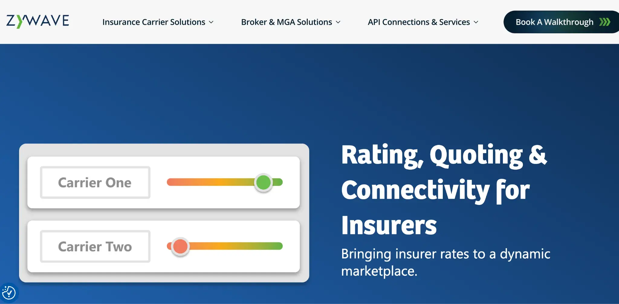 &nbsp;Screenshot of Zywave CPQ for Insurance's Homepage