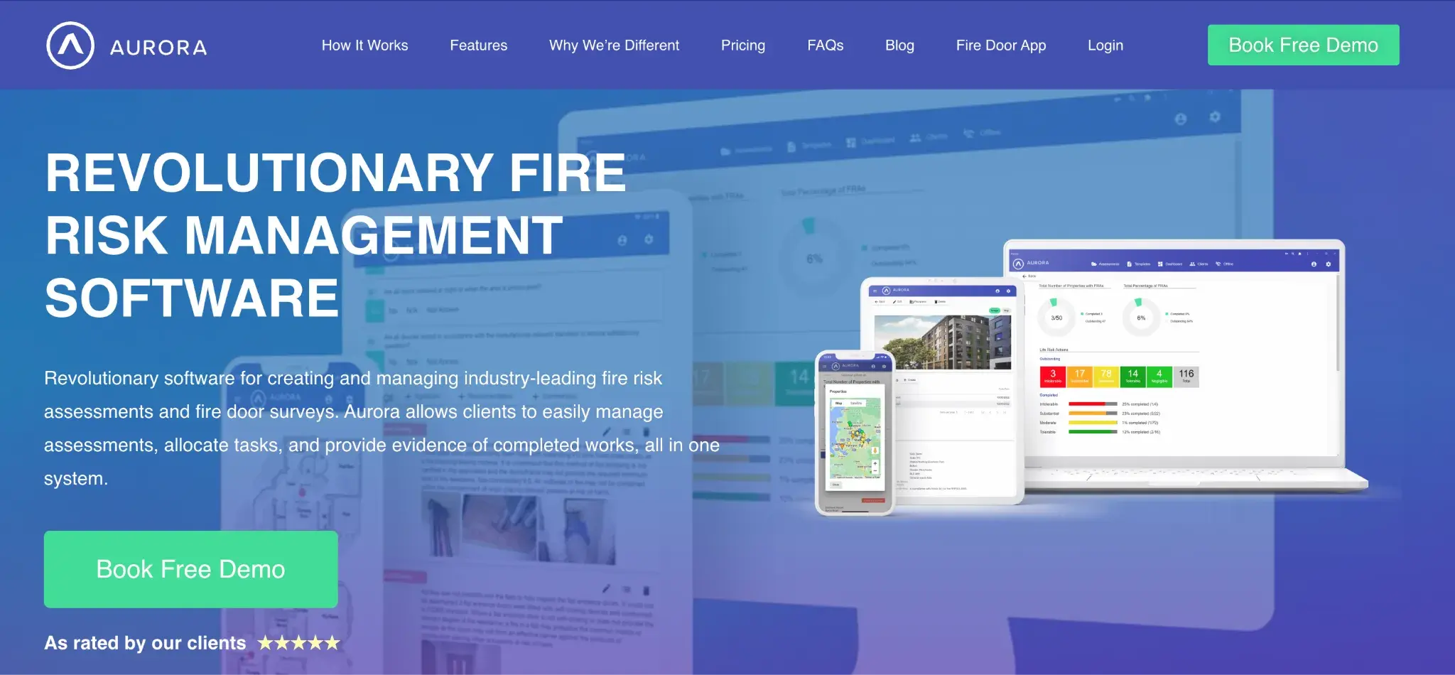 Screenshot of Aurora’s homepage