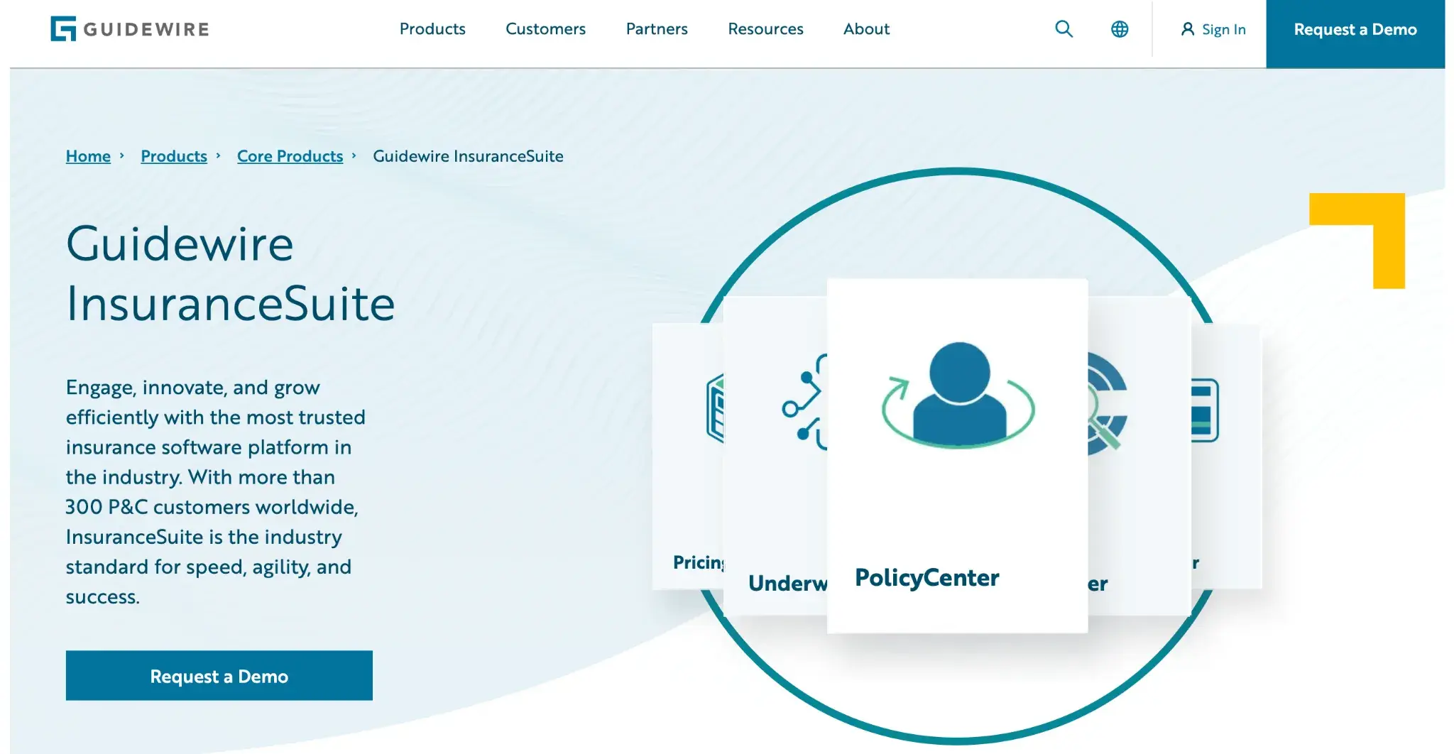 Screenshot of BriteCore’s homepage
