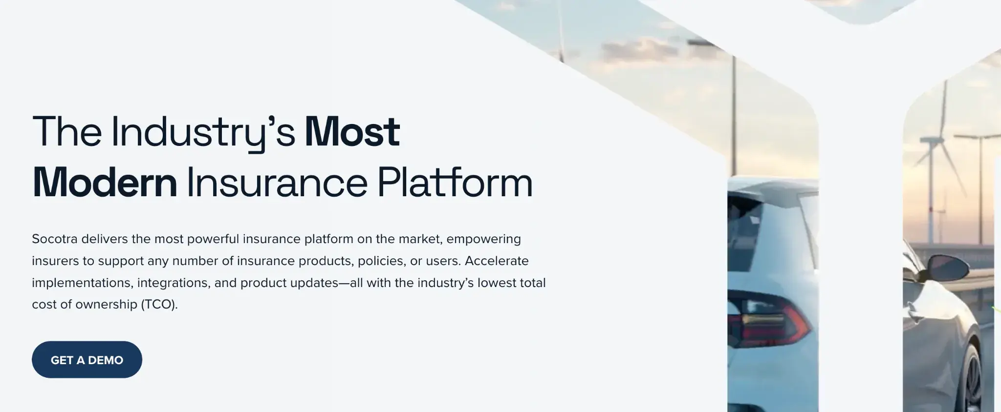 Screenshot of Socotra's homepage