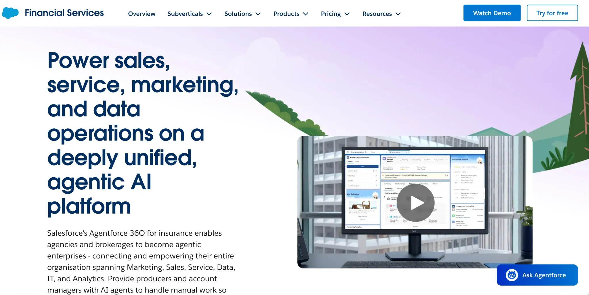 Screenshot of Salesforce’s Agentforce 360 homepage