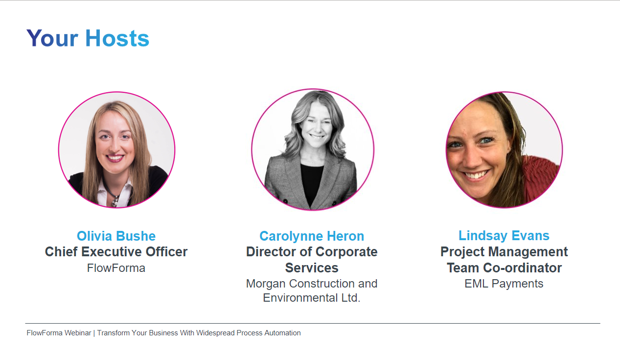 Your Speakers: Olivia Bushe, Carolynne Heron, and Lindsay Evans
