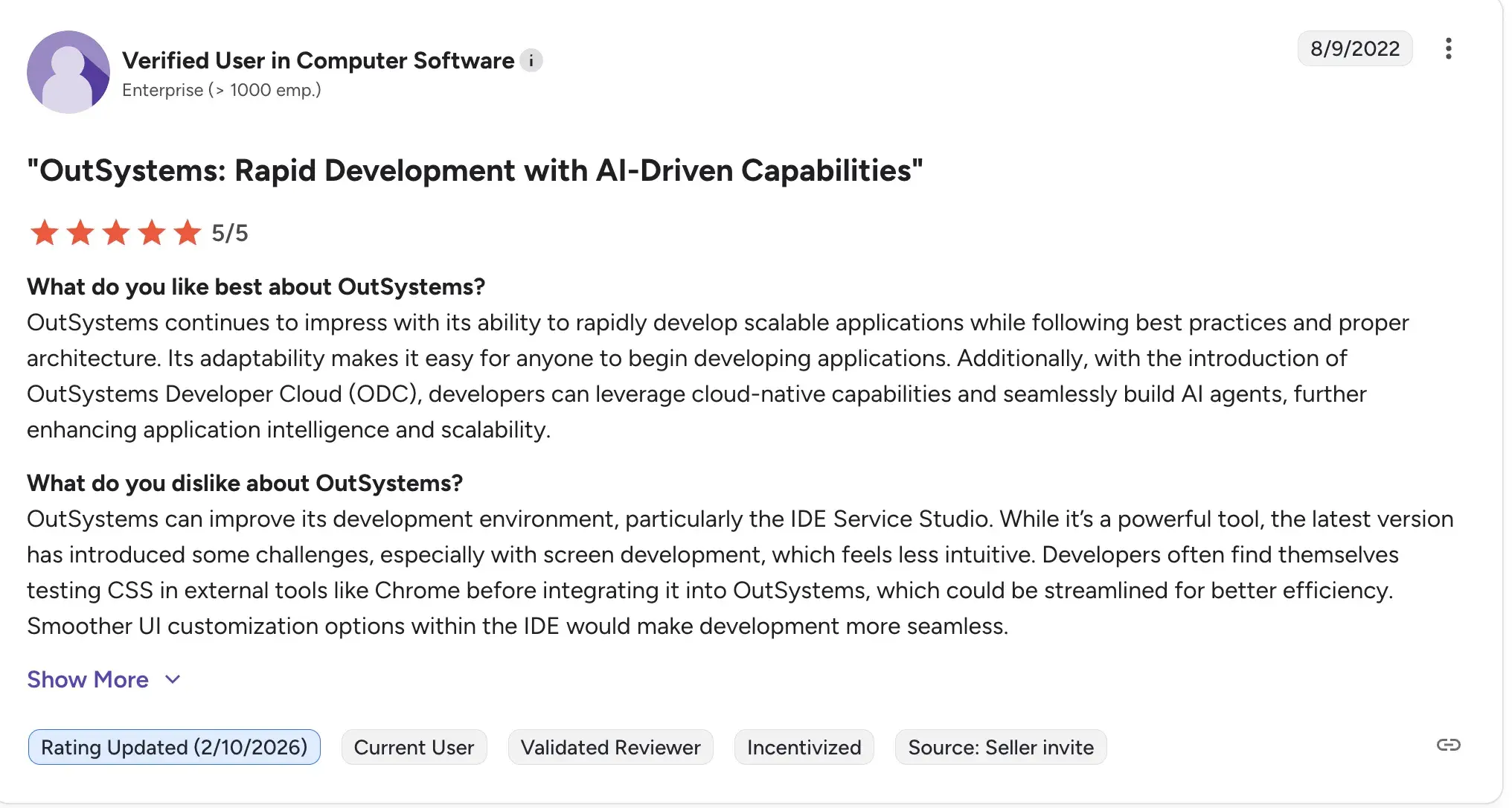 Intuitive low-code platform interface