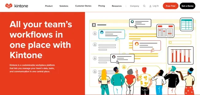 Kintone homepage for small healthcare teams