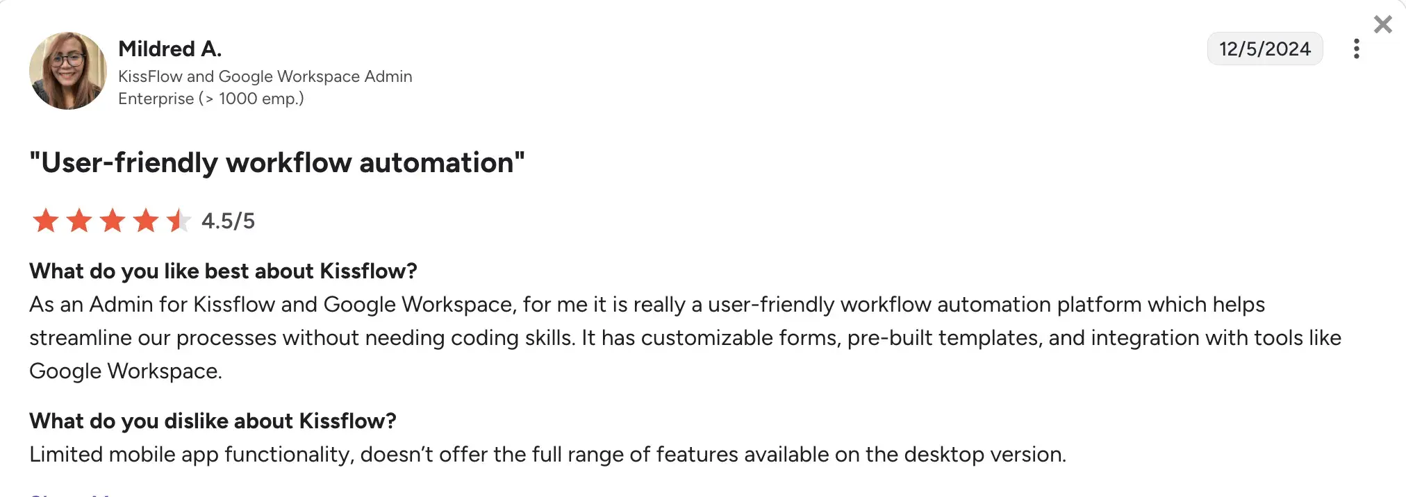 Kissflow workflow tools overview