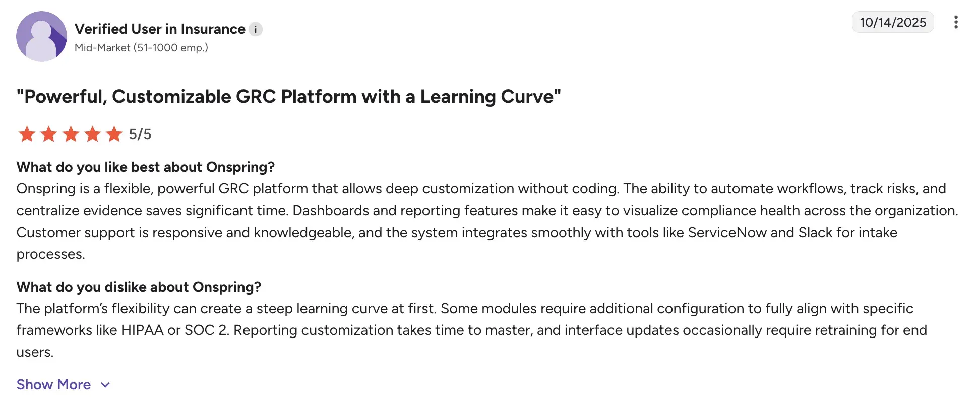 LogicGate Risk Cloud audit interface