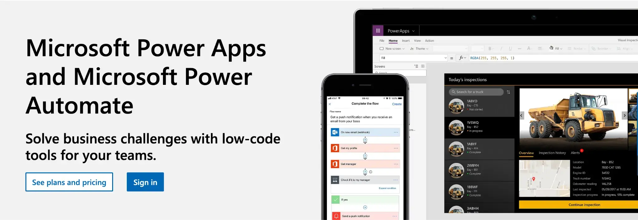 Microsoft 365 custom business apps homepage