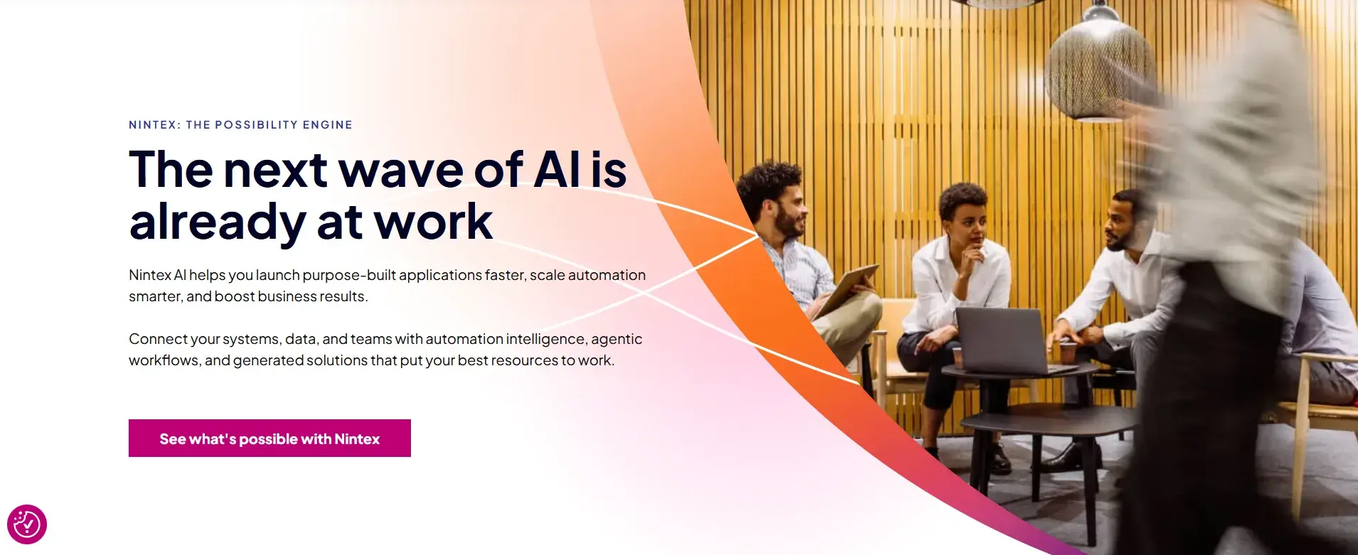 Nintex homepage showcasing workflow automation
