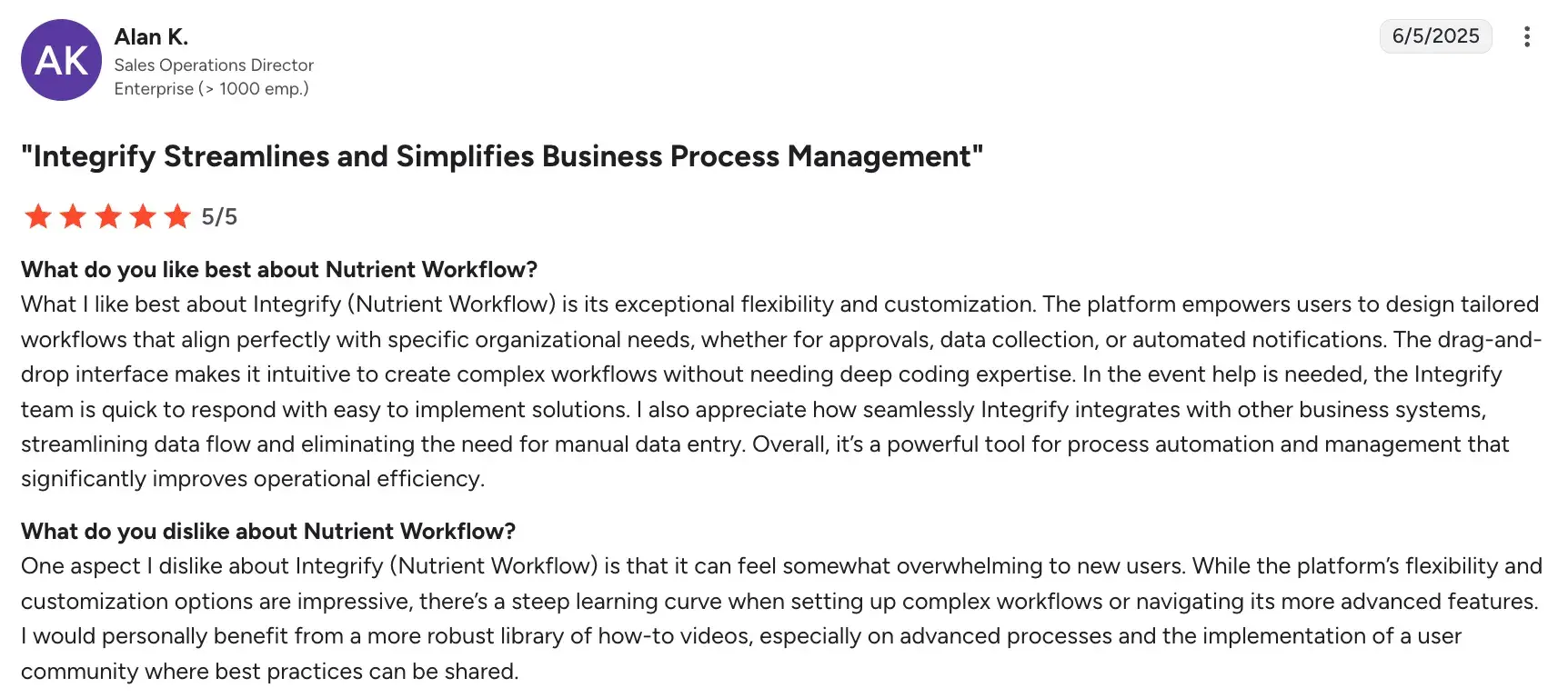 Overview of Nutrient Workflow platform features