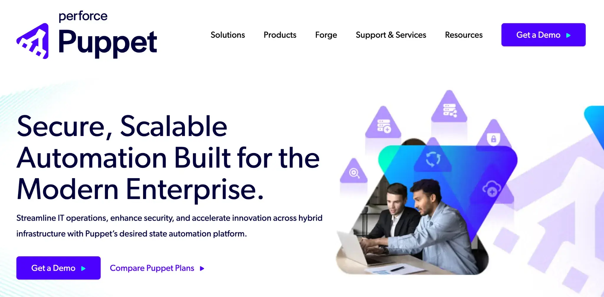 Perforce Puppet homepage screenshot