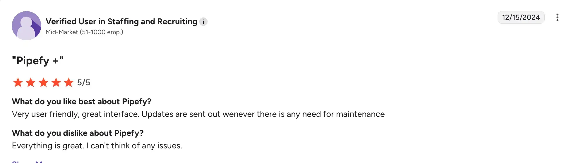 Pros of Pipefy Intuitive Kanban visualization