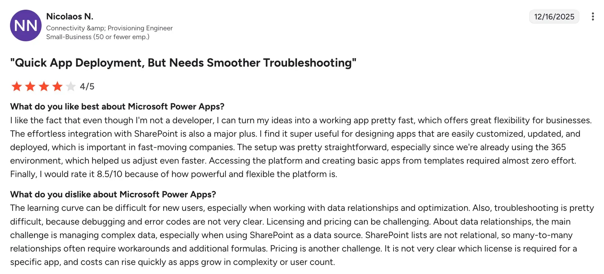 Power Apps learning curve and performance issues