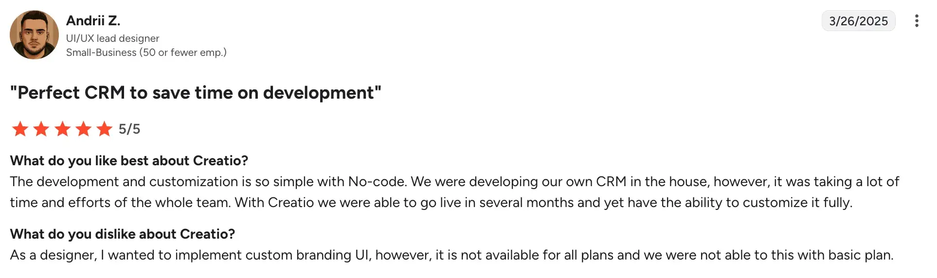 Creatio Unified CRM and BPM benefits overview