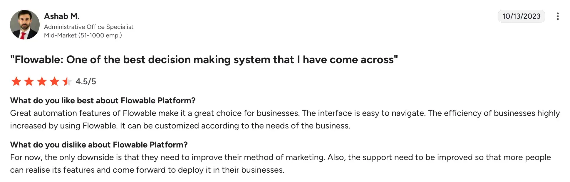 Flowable Strong process governance benefits overview