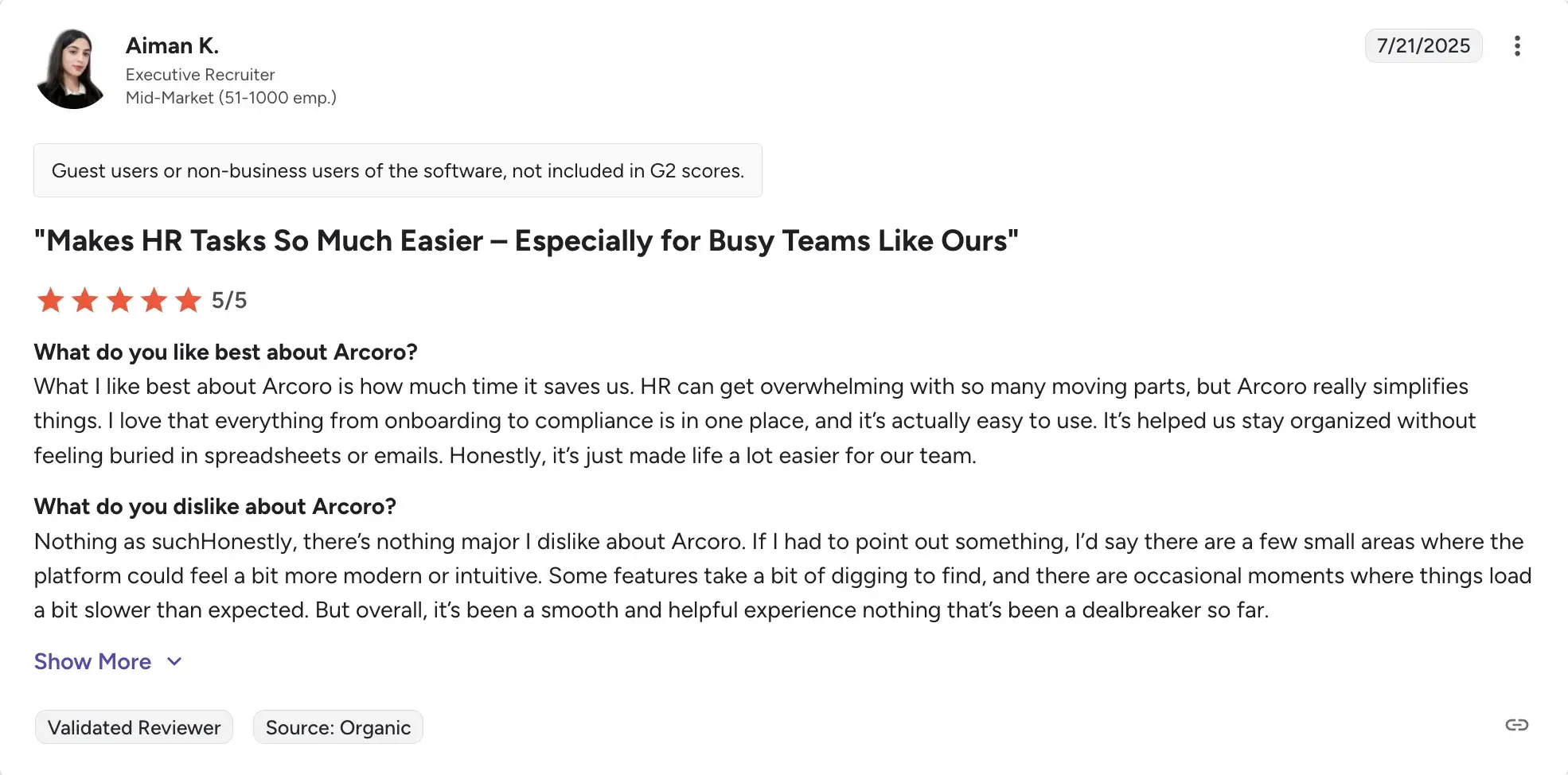 Record management capabilities for HR control