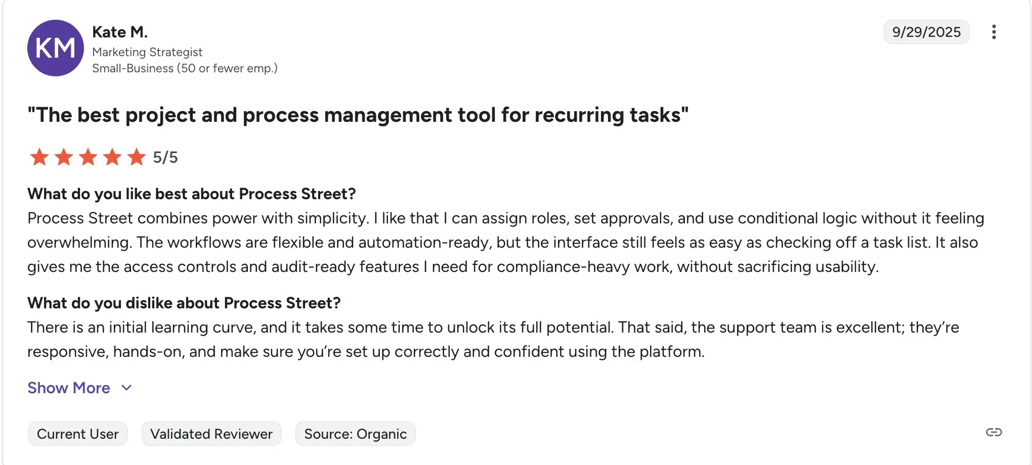 Policy review process with task progress overview