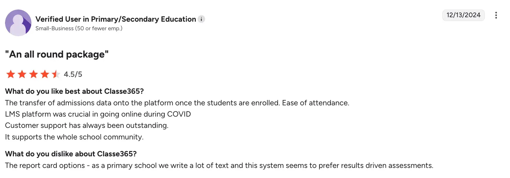 Source Reporting tools comparison with SchoolMint